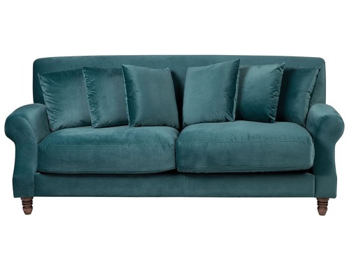 Sitzer sofa samt blaugrün - 2-sitzer,