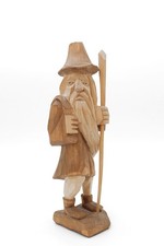 Holzfigur Wandersmann Mann Handgeschnitzt Handarbeit 24,5 cm
