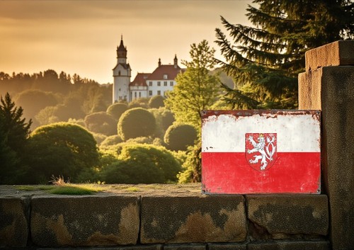 Flagge wappen fahne - fahne, böhmen