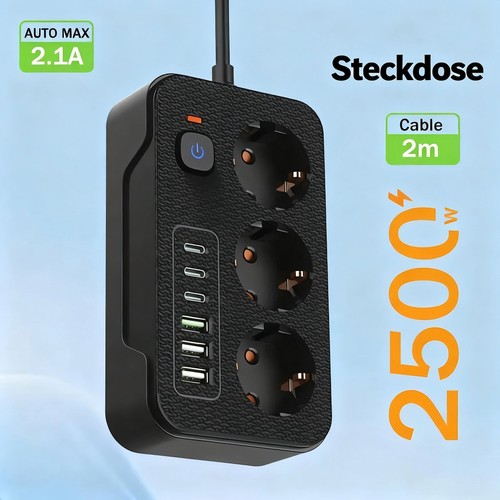 Steckdosenleiste fach usb - steckdosenleiste,