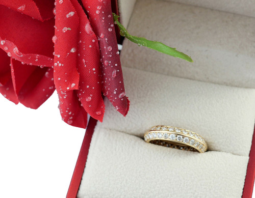 Ring rose gold 750 brillanten - rose-gold,