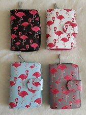 Damen - Börse Geldbörse Portemonnaie aus Kunststoff  + Muster  "Flamingo"   +H+