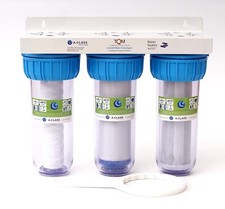 10" 3-Stufen Wasserfilter System Hauswasser Zisterne Brunnen Pumpe 3/4" Zoll