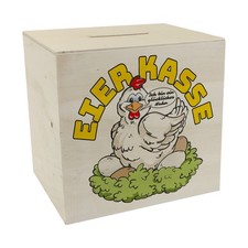 Eierkasse Spardose aus Holz -