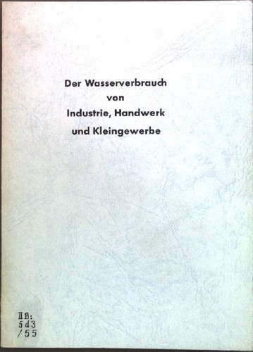 Der wasserverbrauch von - wasserverbrauch,