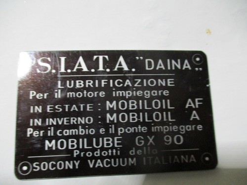 Typenschild fiat schild plate - typenschild,