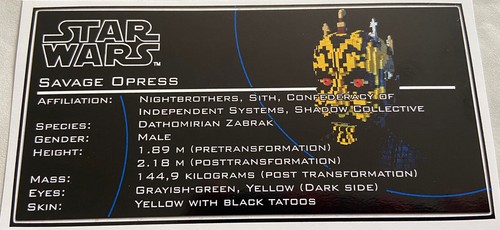 Star wars ucs - display, sticker