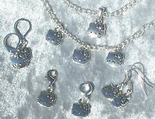 Kitty Cat Katze Ohrhänger Kette Bettelarmband Kinderschmuck *