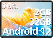 SGIN Tablet 10,1 Zoll Android 12 mit 2GB RAM 32GB ROM Bluetooth Dual Camera