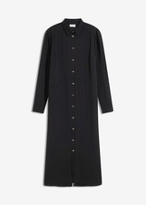 Hemdblusenkleid Gr. 46 Schwarz