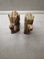 Wunderschöner Elefant Figur aus buntem Onyx- Marmor