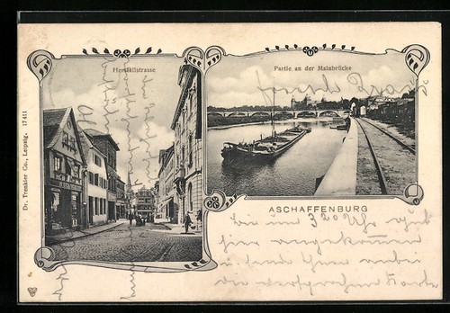 Ansichtskarte aschaffenburg - ansichtskarte,