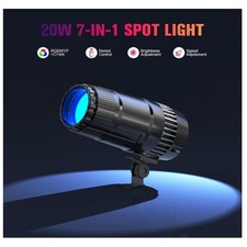 20W Pinspot Light RGBWYP+Cyan