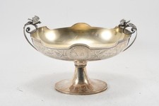 C26S84- Silber Sterling Tafelaufsatz Schale mit Vogel Applikationen