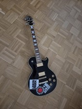 Schwarze Richwood Les Paul RE-129 E-Gitarre (Artist Series)