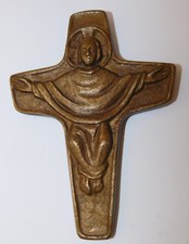 Kleines bronze kreuz jesus - bronze,