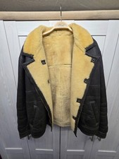 Pilotenjacke, Lederjacke, mit echtem Schaffell.  " Bomberjacke "