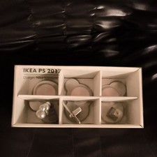3 STK. Teelichthalter OVP Ikea PS 2017  Nike Karlsson silber Metall Kerzenhalter