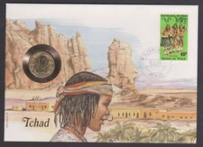 Numisbrief Tchad: 10 Francs 1983 in Stempelglanz - 23mm