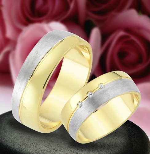 Trauringe mit diamanten - 3,