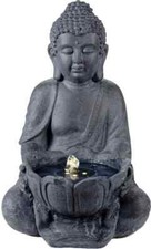 SOLAR GARTENBRUNNEN BUDDHA SPRINGBRUNNEN ZIER BRUNNEN GARTEN SOLAR WASSERSPIEL
