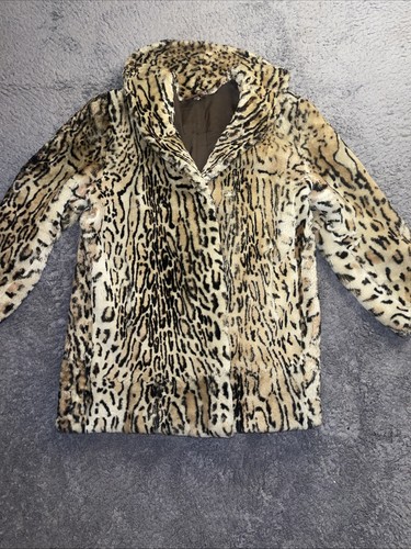 Leopard kunstpelzjacke damen - kunstpelzjacke,
