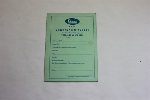 Kundendienstkarte grün vespa - grün,