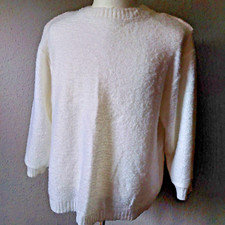 Damen Pullover Strickpullover Elegante  Feinstrick weiß  Gr. XXL