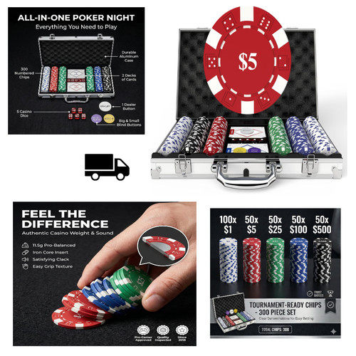Pokerkoffer heitok 300 stück - pokerkoffer,
