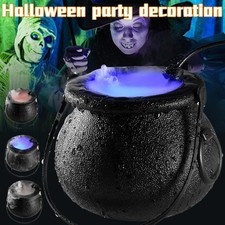 Halloween Hexenkessel Nebelmaschine 12 LED Kessel Rauchen Fogger Mist Hexe Topf