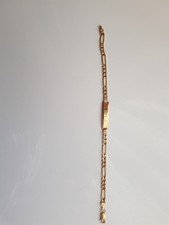 Gold Armband 585 Figaro mit Schild Neu