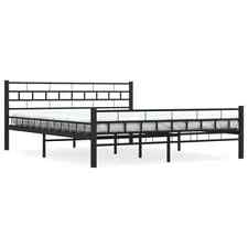 Metallbett Bettgestell Bett Metall Matratze Schwarz Weiß matt 160/180/200x200cm