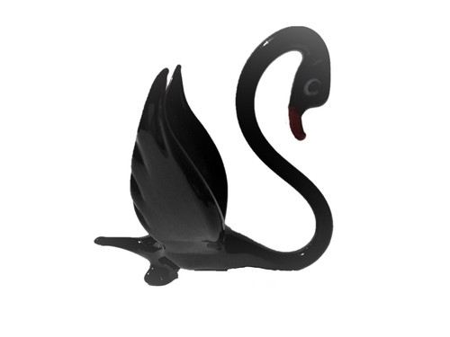 Schwan aus glas schwarz - schwan,