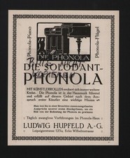 LEIPZIG, Werbung 1909, Ludwig Hupfeld AG Phonola Flügel Piano Solodant-Phonola