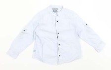 Serget Major Jungen blau 100 % Baumwolle Trikot aufknopfleiste Größe 3 Jahre Kragen Gesäß