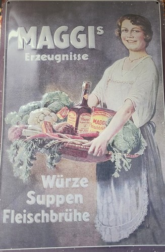 Blechschild maggi würze neu - maggi, würze,neu