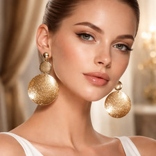 Lange Runde glitzer Damen