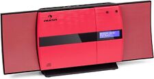 AUNA Stereoanlage V-20, rot, CD, DAB+, Radio, Bluetooth, USB, AUX ✅