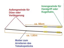 Lanze Teleskop bis 180cm