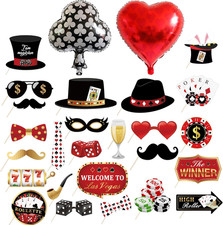 Casino Party Foto Requisiten 27 Teile Las Vegas Poker Karten Deko