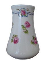 MINTONS ENGLAND 1873-1912 Keramik-VASE Rosen und hellblaues Band