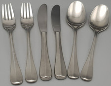 WILKENS Edelstahl BAGUETTE TAFELBESTECK 6tlg 2 Personen Messer Gabeln Löffel