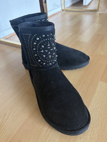 Stylische schwarze boots - schwarze,