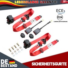 2x 373cm 3-punkt Automatikgurt Sicherheitsgurt Für VW Golf E-prüfung Rot