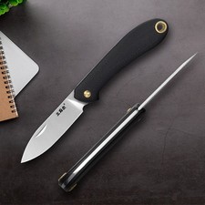 Sanrenmu 328S-GB Slipjoint 4Cr13 G10 Schwarz Mini Messer Micro Slip mit Lanyard
