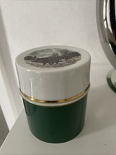 Fürstenberg Porzellan Deckeldose weiß/grün Goldrand Jagd Motiv  Wildschwein OVP