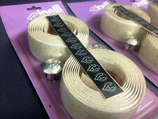 Cult NOS VINTAGE Cinelli Cork Ribbon Lenker- white Korkband Bar Tape chrom caps