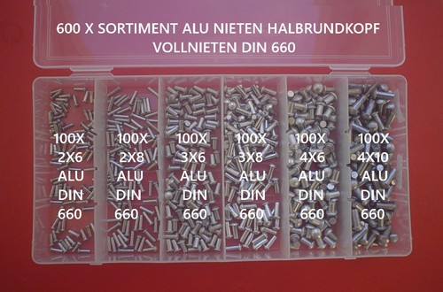 600 sortiment alu nieten - alu,