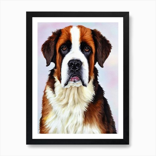 Bernhardiner aquarell hund - 3,