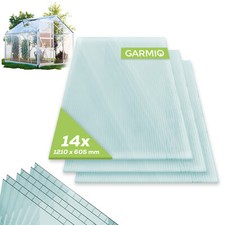 GARMIO® Hohlkammerstegplatten SET Stegplatten Gewächshaus Polycarbonat 4mm 